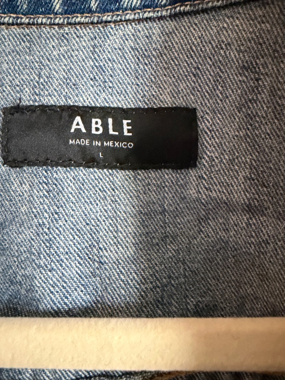 Able Merly Denim Jacket size large - Picture 2 of 4
